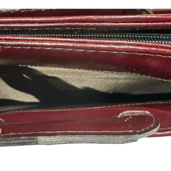 Unique Vintage 80's SOLO Burgundy Portfolio - Picture 12 of 16